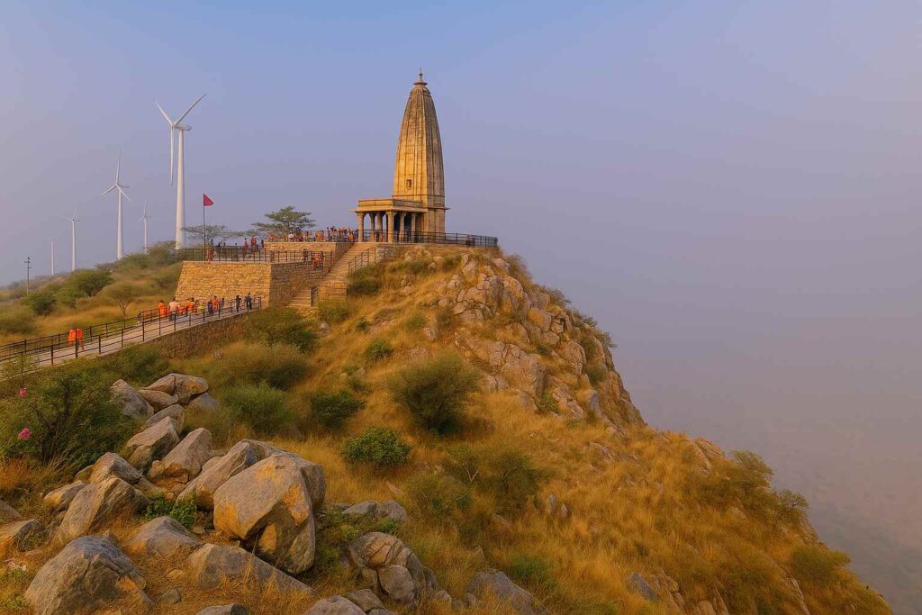 Scenic view of Harsh Mountain near Sikar City with rocky hills and natural surroundings
